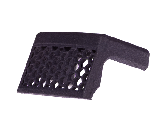 Close-up of honeycomb anti-reflection pattern on EPS