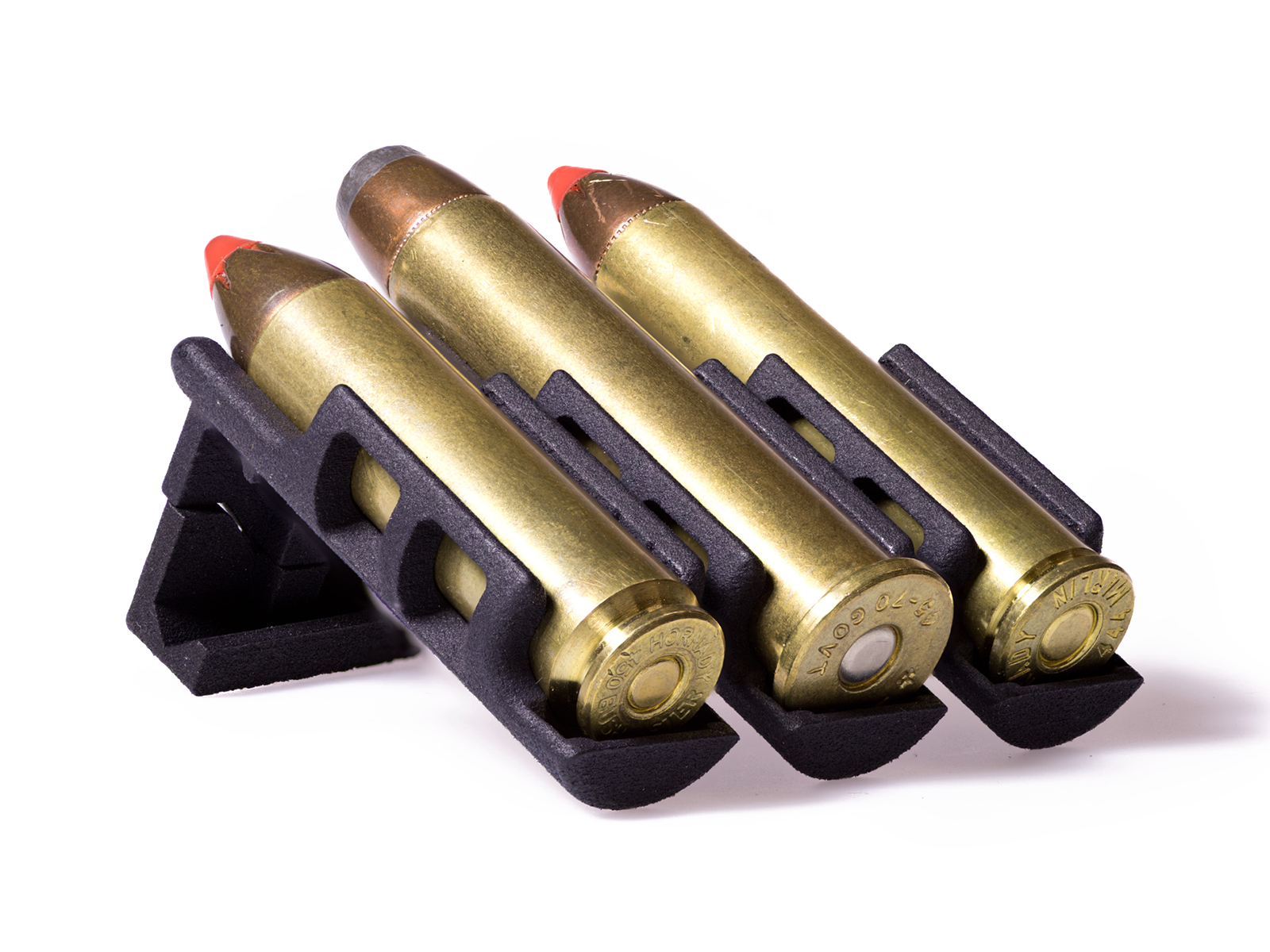 Close-up of large-caliber rounds in the Ammo Carrier