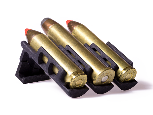 Close-up of large-caliber rounds in the Ammo Carrier